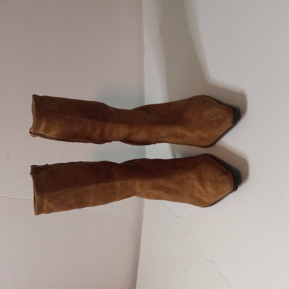 Camel color suede boots size 8